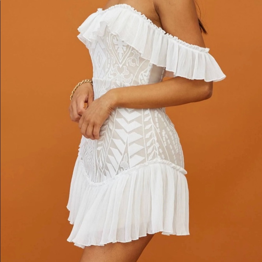 White off the shoulder dress